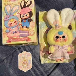 Macaron Cute Bunny Plush Toy Keychain
